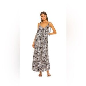 Mikoh Leopard Animal Print Maxi Dress Sz 1 S